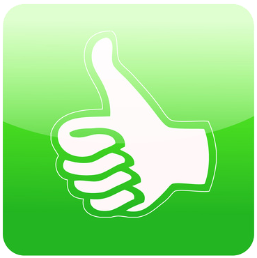 thumbs up good feedback